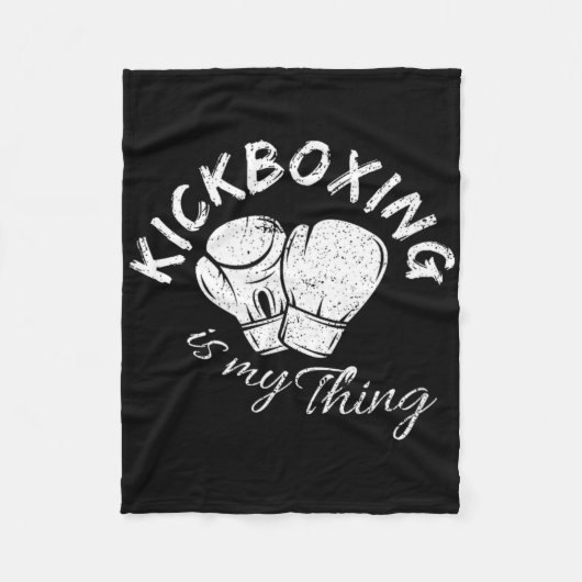 Kickboxen ist mein Ding Fleecedecke (Vorderseite)
