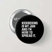 Kickboxen ist mein Ding Lustiger Kickboxer Martial Button (Vorne & Hinten)