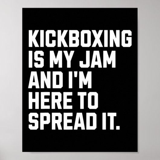 Kickboxen ist mein Ding Lustiger Kickboxer Martial Poster (Vorne)