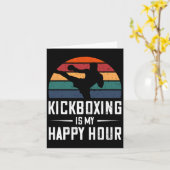 Kickboxen ist mein glückliches Hour Funny Kick Box Karte (Gelbe Blume)