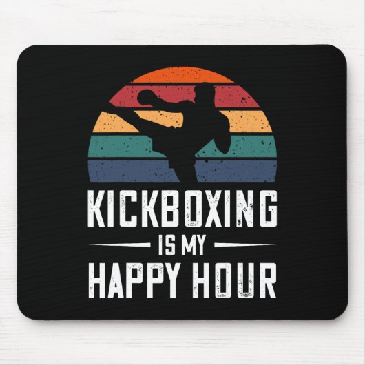 Kickboxen ist mein glückliches Hour Funny Kick Box Mousepad (Vorne)