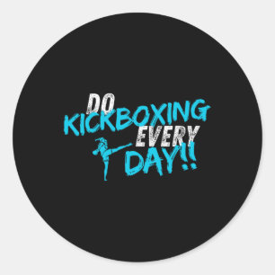 Kickboxen jeden Tag Runder Aufkleber