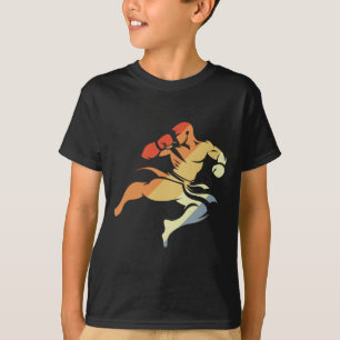Kickboxen-Junge-Skizze 90er-Look Kampfsport T-Shirt