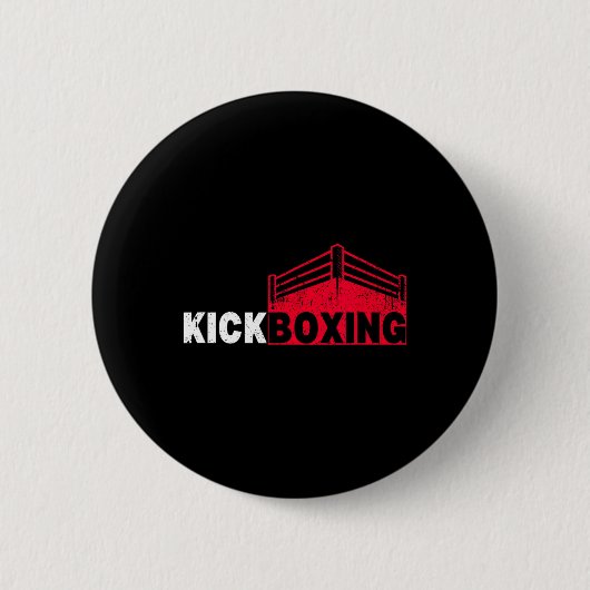 Kickboxen Kampfring Sport Button (Vorderseite)