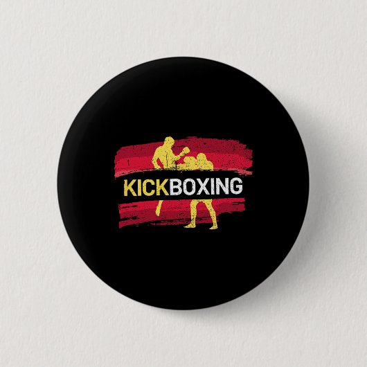 Kickboxen Kampfsport Button (Vorderseite)