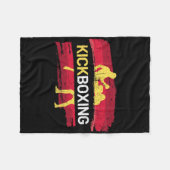 Kickboxen Kampfsport Fleecedecke (Vorderseite (Horizontal))