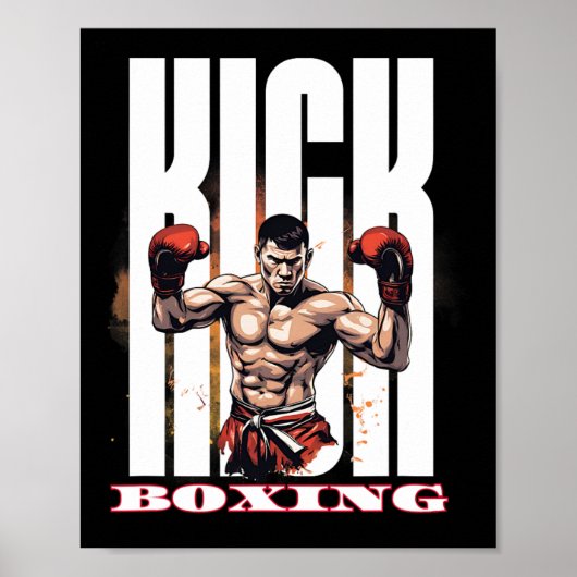 Kickboxen Kampfstil  Poster (Vorne)