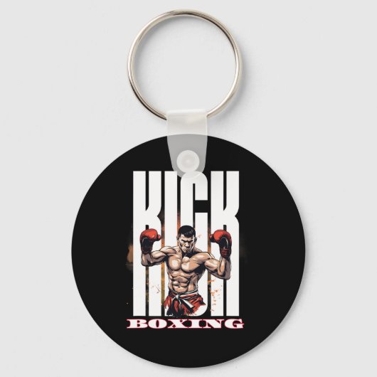 Kickboxen Kampfstil Schlüsselanhänger (Vorderseite)