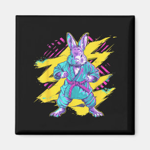 Kickboxen Kaninchen Taekwondo Karate MMA Hase Magnet