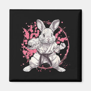 Kickboxen Kaninchen Taekwondo Karate MMA Hase Magnet