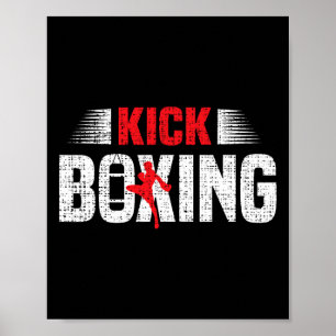 Kickboxen Kickboxen Boxer Kickboxer Kampfsport Poster