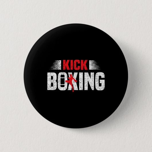 Kickboxen Kickboxen Boxer Kickboxer Kampfsportarte Button (Vorderseite)