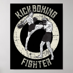 Kickboxen Kickboxer Kampfsport Cool Mma Fighter Poster