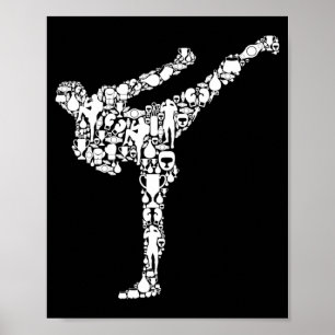 Kickboxen Kickboxer Karate Jungen Kinder Männer La Poster