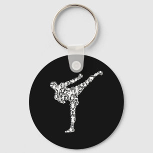 Kickboxen Kickboxer Karate Jungen Kinder Männer Schlüsselanhänger