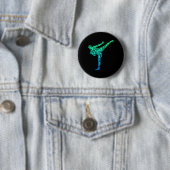 Kickboxen Kickboxer Karate Kinder Jungen Männer  Button (Beispiel)
