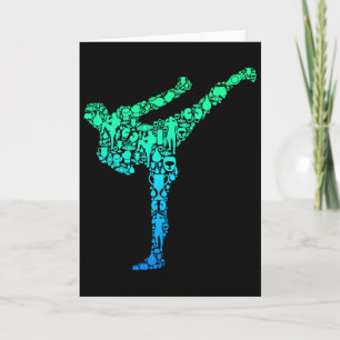 Kickboxen Kickboxer Karate Kinder Jungen Männer Karte