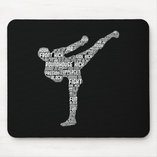 Kickboxen Kickboxer Taekwondo Karate Kinder Junge Mousepad (Vorne)