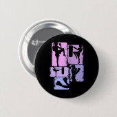 Kickboxen Kickboxer Taekwondo Karate Mädchen Fraue Button (Vorne & Hinten)