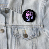 Kickboxen Kickboxer Taekwondo Karate Mädchen Fraue Button (Beispiel)