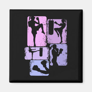 Kickboxen Kickboxer Taekwondo Karate Mädchen Fraue Magnet