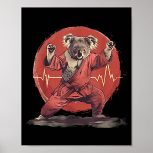 Kickboxen Koala Taekwondo Karate MMA Lustig Poster