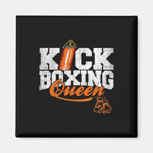 Kickboxen-Königin Kickboxer-Training Grafik Magnet (Vorne)