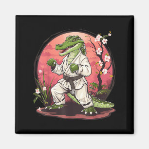 Kickboxen Krokodil Taekwondo Karate MMA Lustig Magnet