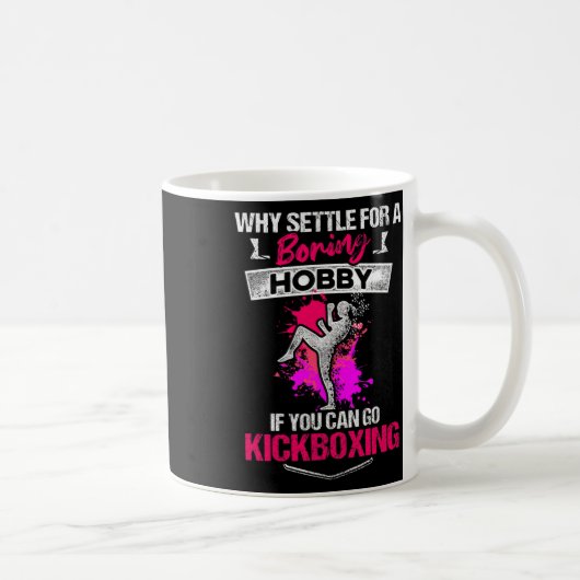 Kickboxen Langweiliges Kickbox-Training Kaffeetasse (Rechts)