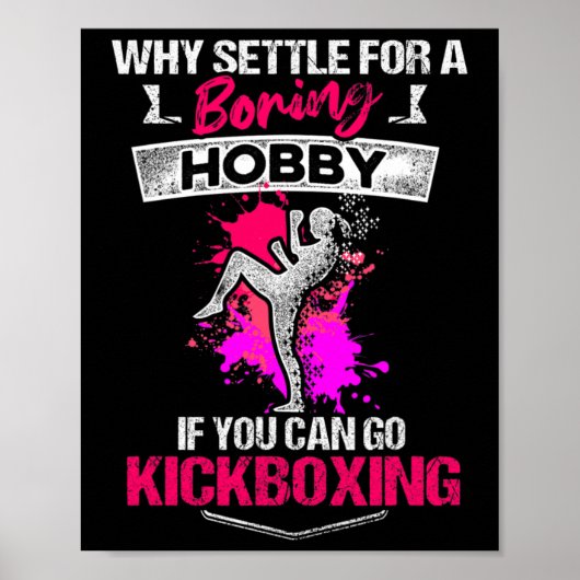Kickboxen Langweiliges Kickbox-Training Poster (Vorne)