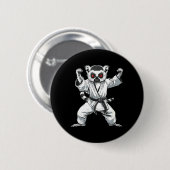 Kickboxen Lemur Kampfsport Karate Jiu-Jitsu MMA Button (Vorne & Hinten)