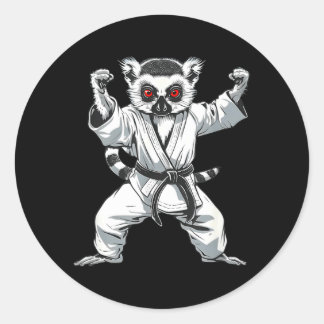 Kickboxen Lemur Kampfsport Karate Jiu-Jitsu MMA Runder Aufkleber