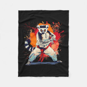 Kickboxen Lemur Taekwondo Karate MMA Lustig Fleecedecke