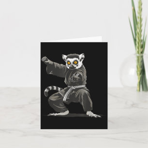 Kickboxen Lemur Taekwondo Karate MMA Lustig Karte