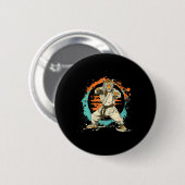 Kickboxen Leopard Taekwondo Karate Mma Kampfsport Button (Vorne & Hinten)