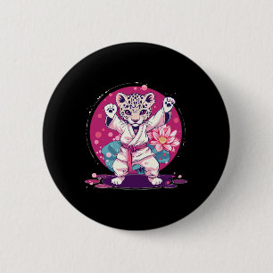 Kickboxen Leopard Taekwondo Karate Mma Kampfsport Button