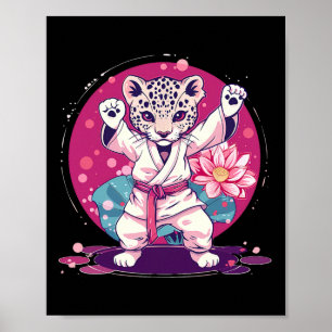 Kickboxen Leopard Taekwondo Karate Mma Martial Art Poster