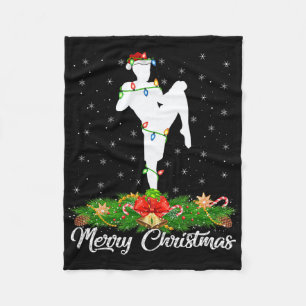 Kickboxen Liebhaber passend zum Weihnachtsmann-Hut Fleecedecke