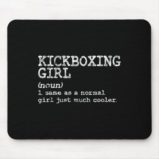 Kickboxen Mädchen Definition Lustig Frauen Trainer Mousepad (Vorne)