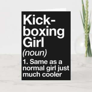 Kickboxen Mädchen Definition Lustig Sport Martial Karte