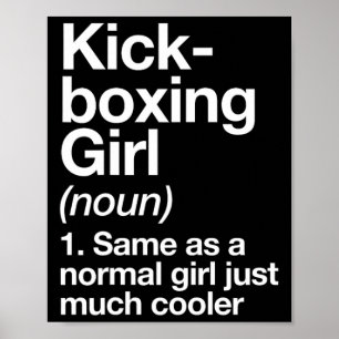 Kickboxen Mädchen Definition Lustig Sport Martial Poster