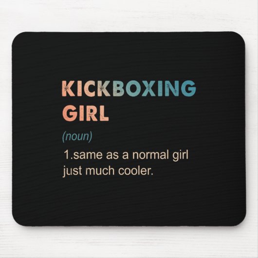 Kickboxen Mädchen Definition Lustiger Kickboxen Fa Mousepad (Vorne)