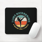 Kickboxen Mädchen Kickboxer Martial Arts Lustiges Mousepad (Mit Mouse)