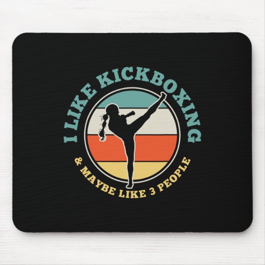 Kickboxen Mädchen Kickboxer Martial Arts Lustiges Mousepad (Vorne)