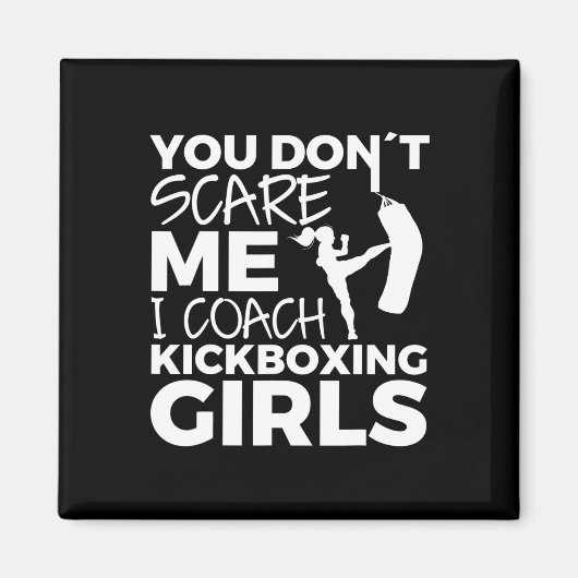 Kickboxen Mädchen Trainer Magnet (Vorne)