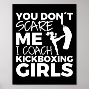 Kickboxen Mädchen Trainer Poster