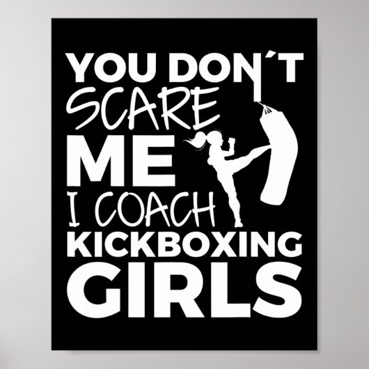 Kickboxen Mädchen Trainer  Poster (Vorne)