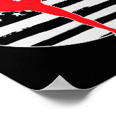Kickboxen Mädchen USA-Flagge 4. Juli Poster (Ecke)