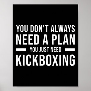 Kickboxen Männer Frauen Kinder Lustig Poster