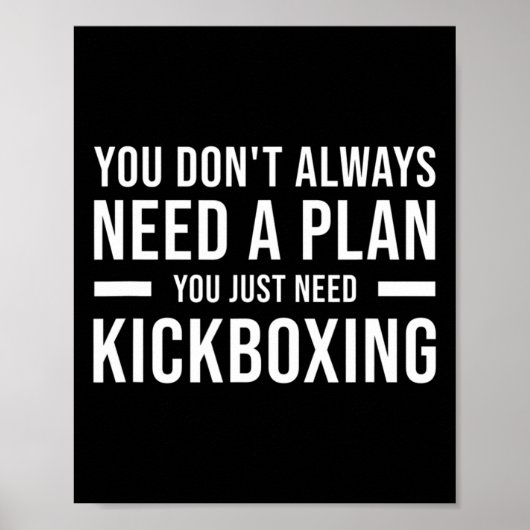 Kickboxen Männer Frauen Kinder Lustig Poster (Vorne)